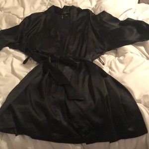 Victoria’s Secret Black Silk Robe